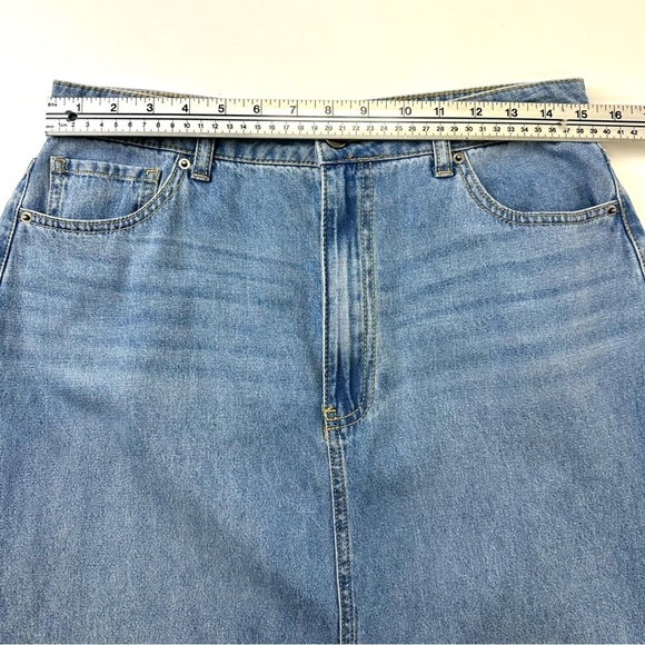 And Now This cotton denim split front maxi skirt Size 14 summer jean skirt - Picture 6 of 11